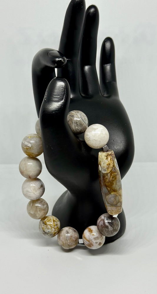 Bamboo Agate with Focal
