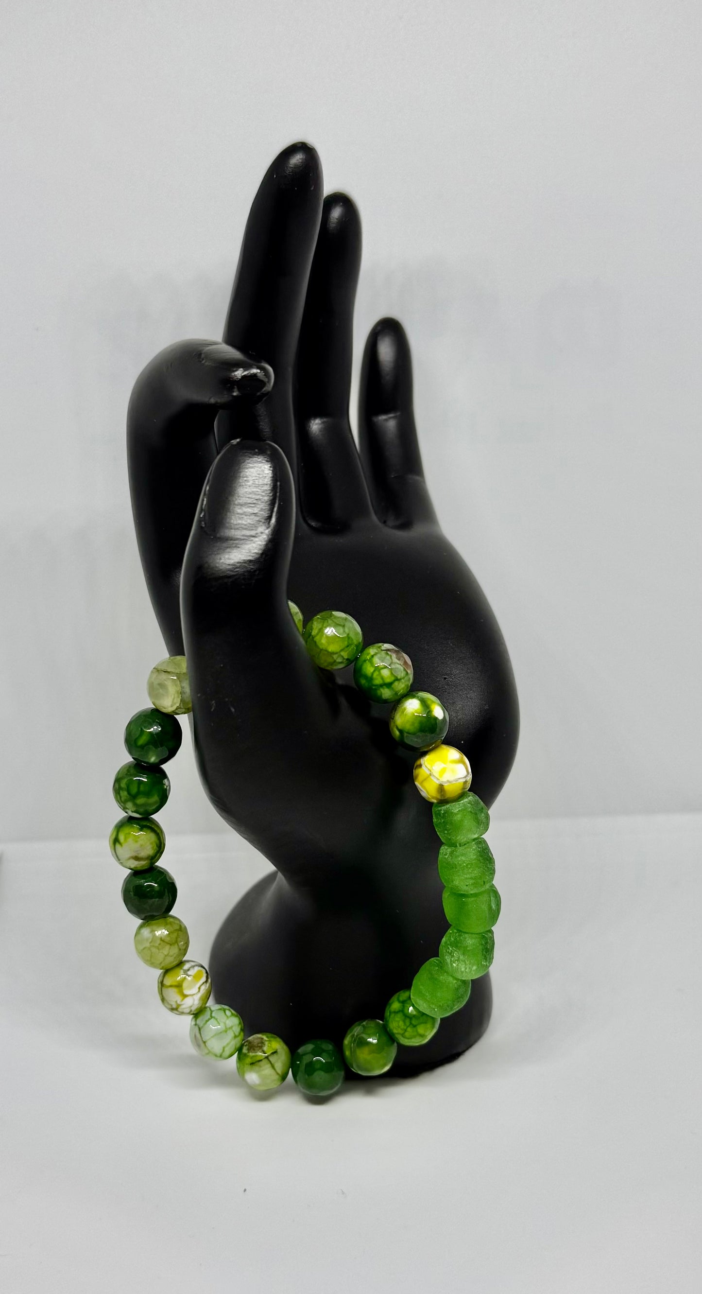 Dragon Vein Agate and African Glass