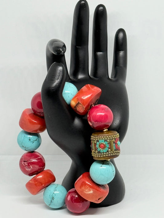 Turquoise and Coral