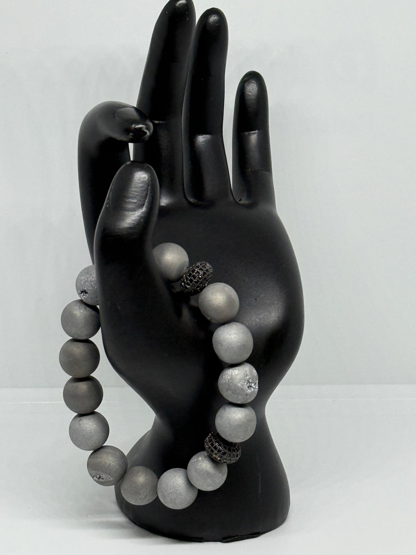 Silver Druzy