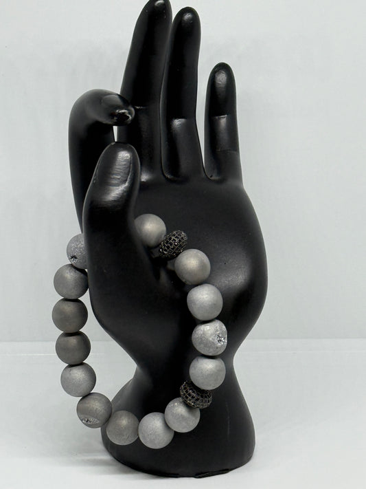 Silver Druzy